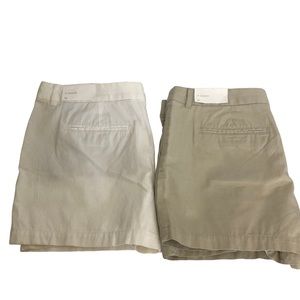 2x Ann Taylor Loft 4” inseam chino shorts. Size 16. New with tags